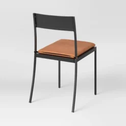 Clion Metal Dining Chair Black/Caramel Faux Leather - Threshold™ -Threshold™ Sales Store GUEST f458a01c d806 4965 abc0 b6fcfff52698