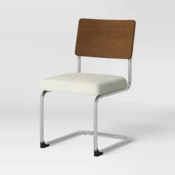 2pk Cecilton Chrome Cantilever Dining Chairs Cream Boucle - Threshold™ 9 2pk Cecilton Chrome Cantilever Dining Chairs Cream Boucle - Threshold™ -Threshold™ Sales Store GUEST f467ac82 933d 40fb b02c 63edbb24066f