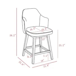 Kinston Swivel Curved Back Upholstered Counter Height Barstool - Threshold™ -Threshold™ Sales Store GUEST f6337fc0 e348 447d 9f0e eeca9263a691