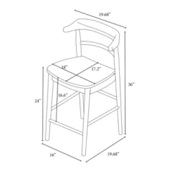Kaysville Curved Back Wood Counter Height Barstool - Threshold™ Designed With Studio McGee -Threshold™ Sales Store GUEST fd10f3f7 c840 492c 99c3 22fe1ea36f2d