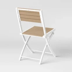 Bryant 4pk Faux Wood Folding Patio Bistro Chairs - White/Light Wood - Threshold™ -Threshold™ Sales Store GUEST ff0c02ae c0b7 4249 800c e541509c2011
