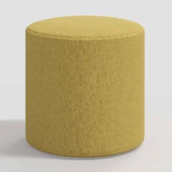 Round Thalia Ottoman In Textured Linen - Threshold™ -Threshold™ Sales Store GUEST ff81f417 5ad8 4545 a9ab 177be8f69fcc